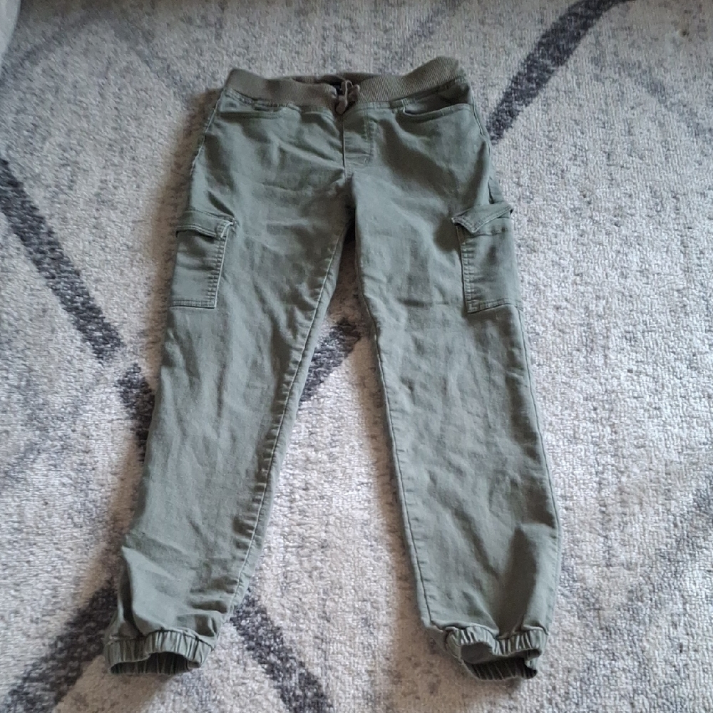 Green Cargo Jogger Pants